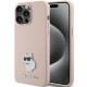  Чехол Karl Lagerfeld Silicone Choupette Metal Pin для iPhone 15|14|13 Pink (KLHCP15SSMHCNPP)